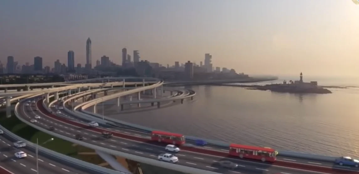 Route côtière de Mumbai. Inde